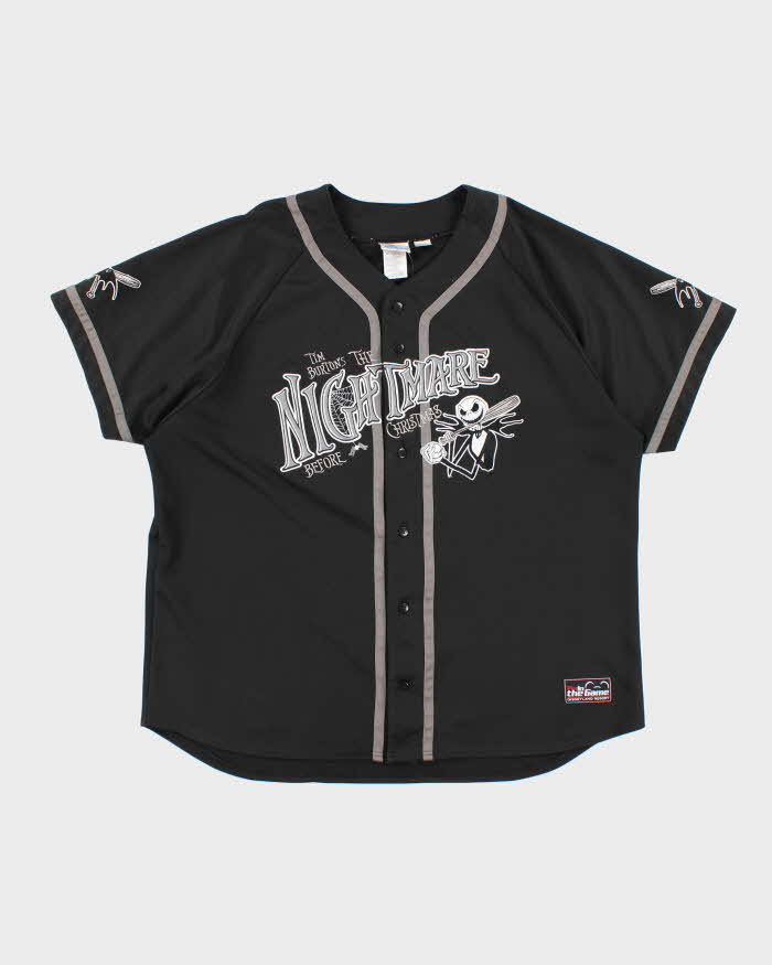 Vintage 2000's Disney Nightmare Before Christmas Embroidered Baseball Jersey - XXL