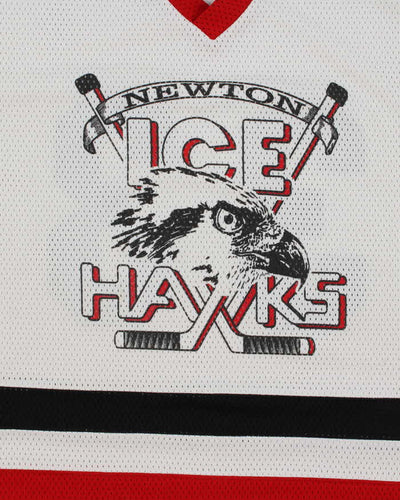 Vintage 90's Newton Ice Hawks Oversized Hockey Jersey - XL