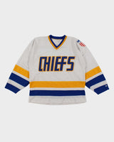 Vintage 90's Charleston Chiefs Spell Out Ice Hockey Jersey - XL