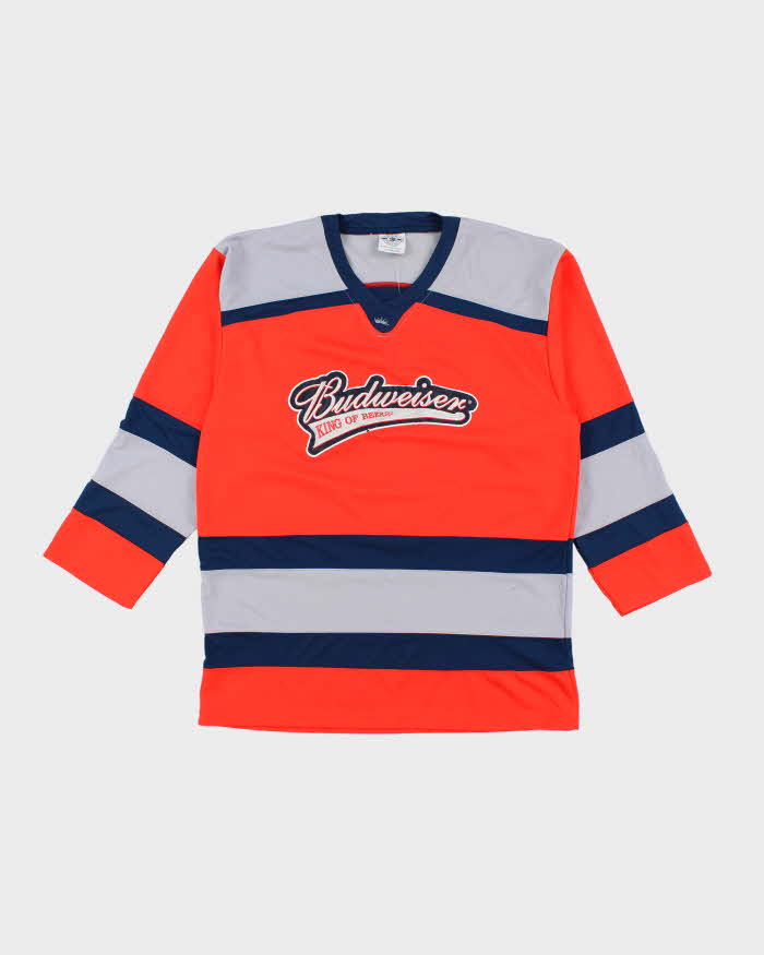 Vintage 2000's Budweiser King of Beers Embroidered Hockey Jersey - XL