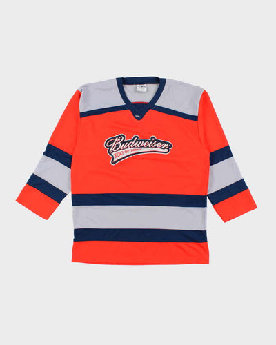 Vintage 2000's Budweiser King of Beers Embroidered Hockey Jersey - XL