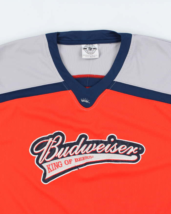 Vintage 2000's Budweiser King of Beers Embroidered Hockey Jersey - XL