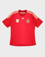 Vintage Adidas Spain International Home Football Shirt - L