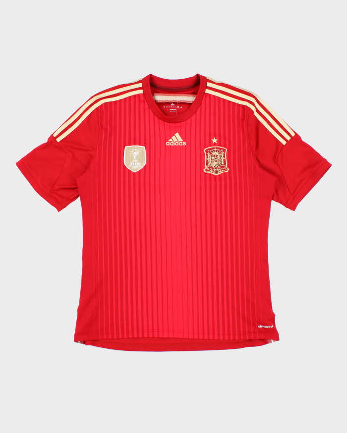 Vintage Adidas Spain International Home Football Shirt - L