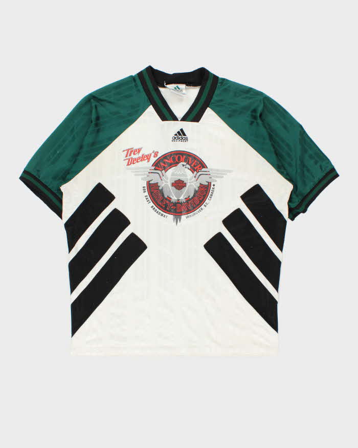 Vintage 1990s Adidas Equipment Trev Deeley's Harley Davidson Football Jersey - XL