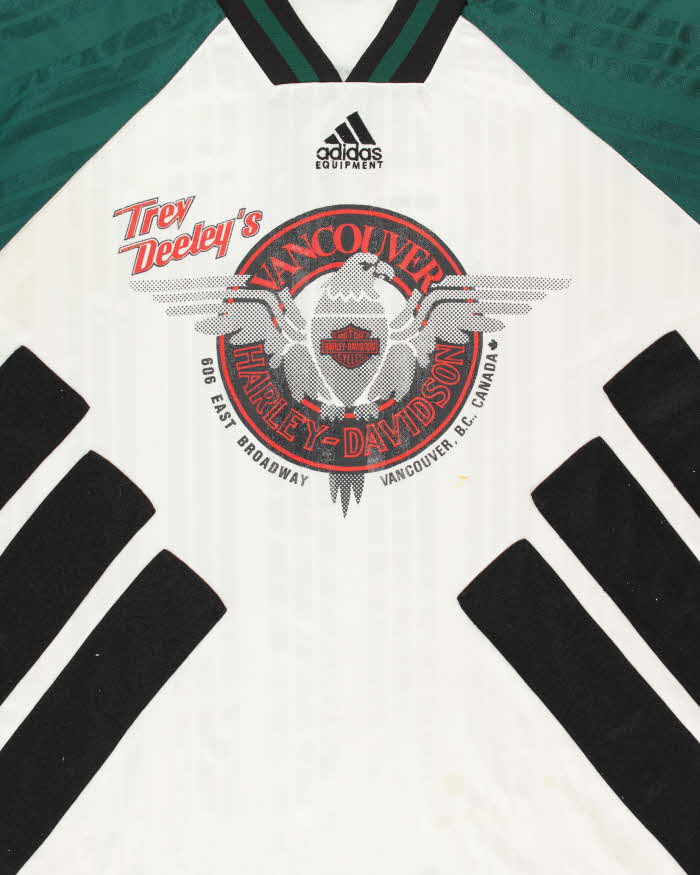 Vintage 1990s Adidas Equipment Trev Deeley's Harley Davidson Football Jersey - XL