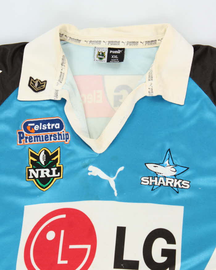 Vintage 2003 Cronulla Sutherland Sharks New Zealand Rugby League Jersey - XXL