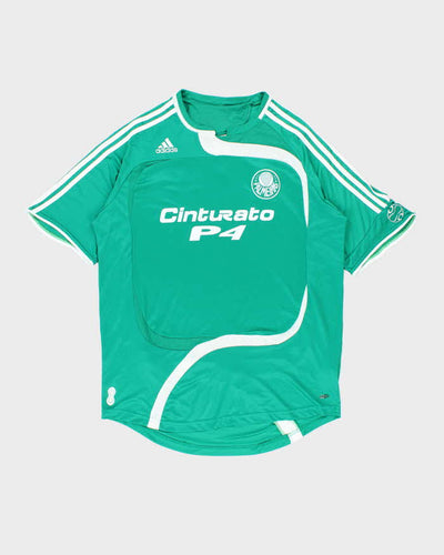 Vintage 2007 Adidas Climacool Palmeiras Brazil Home Football Shirt - XL