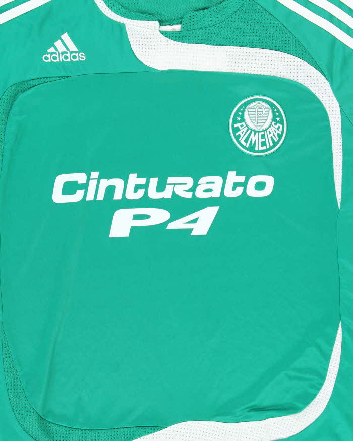 Vintage 2007 Adidas Climacool Palmeiras Brazil Home Football Shirt - XL