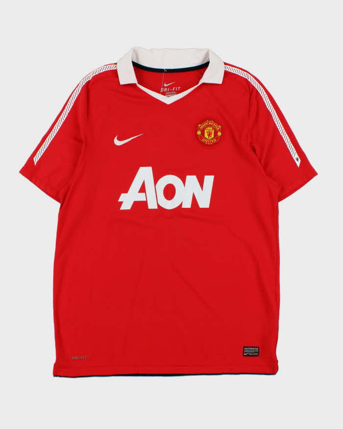 Vintage 2010-11 Nike Manchester United FC Home Football Kit - L