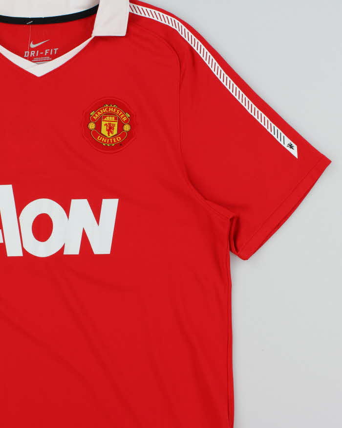 Vintage 2010-11 Nike Manchester United FC Home Football Kit - L