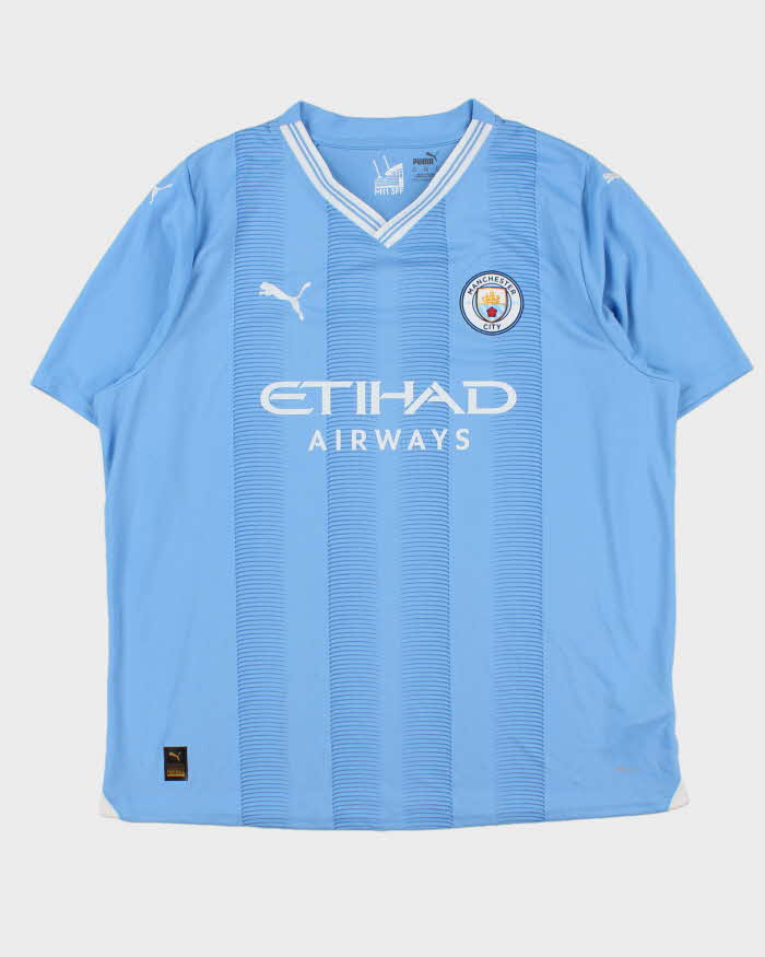 Vintage 2023-24 Puma Manchester City FC Home Football Shirt - XXL