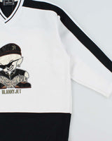 Vintage 1990s Crutch Japan Embroidered Adjustable Ice Hockey Jersey - XL