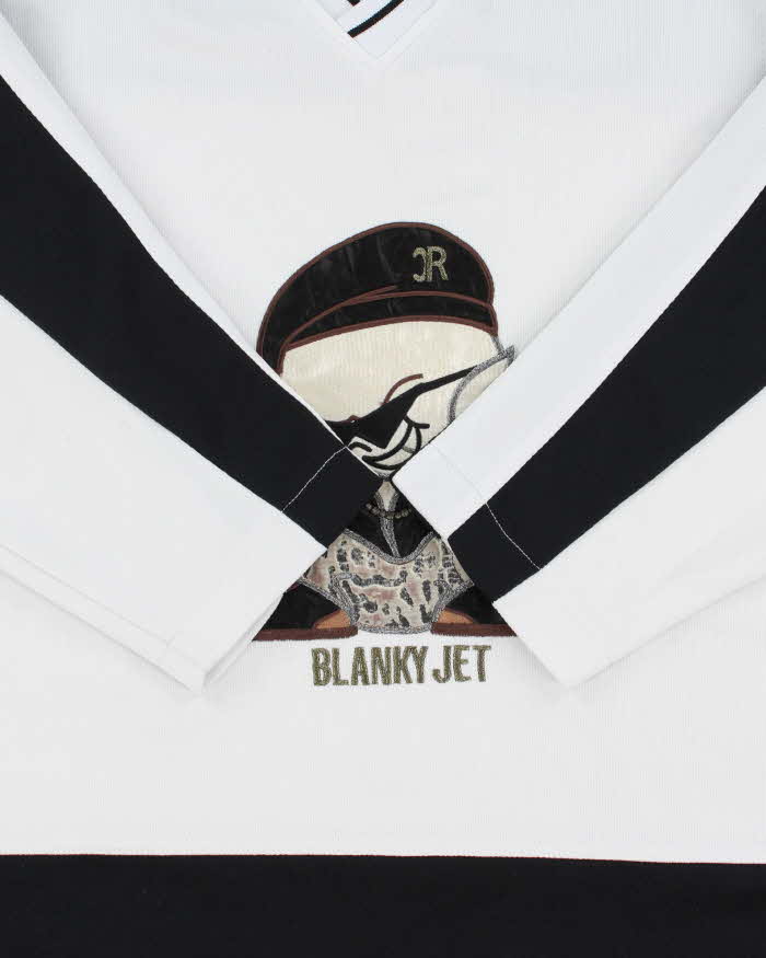 Vintage 1990s Crutch Japan Embroidered Adjustable Ice Hockey Jersey - XL