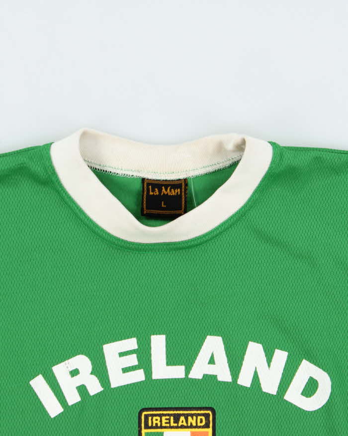 Vintage Y2K 00s La Man Ireland Crewneck Sports Jersey - L