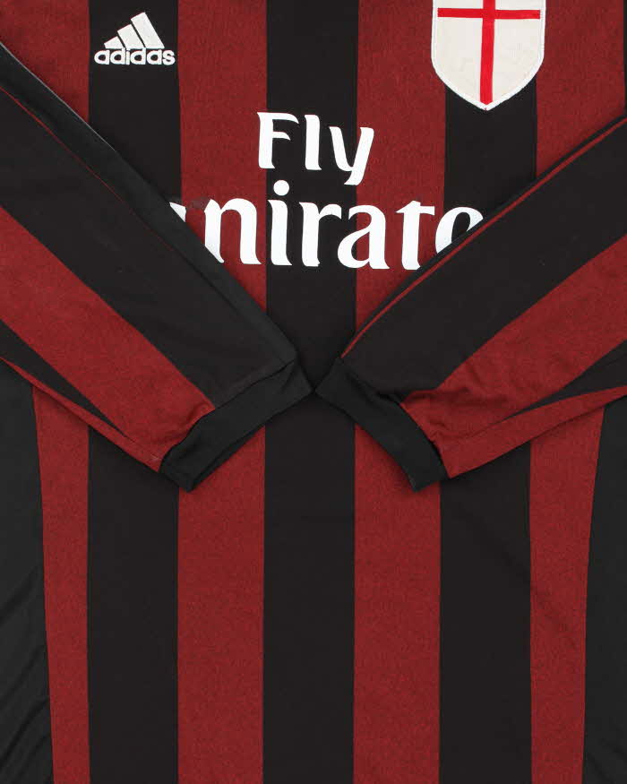 Vintage 2015-16 Adidas AC Milan FC Long Sleeve Home Shirt - L