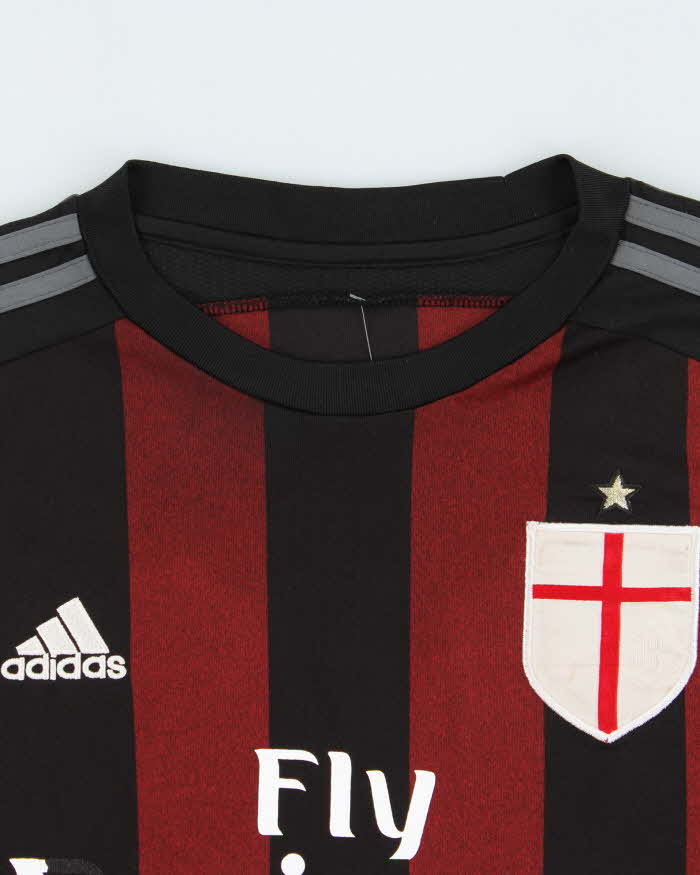 Vintage 2015-16 Adidas AC Milan FC Long Sleeve Home Shirt - L