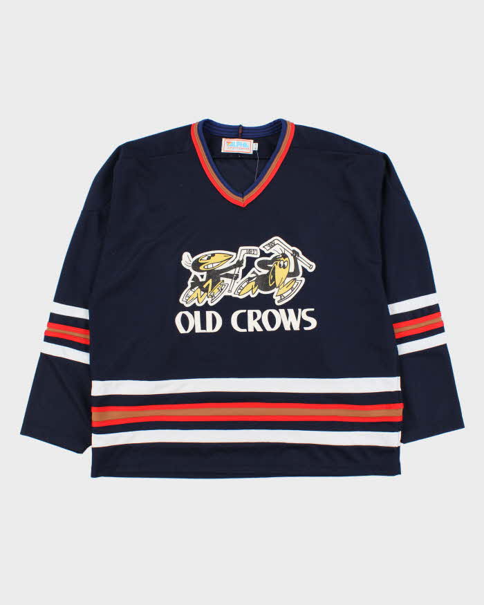 Vintage 1990s Alpha Sportswear Old Crows Ice Hockey Jersey - XXL