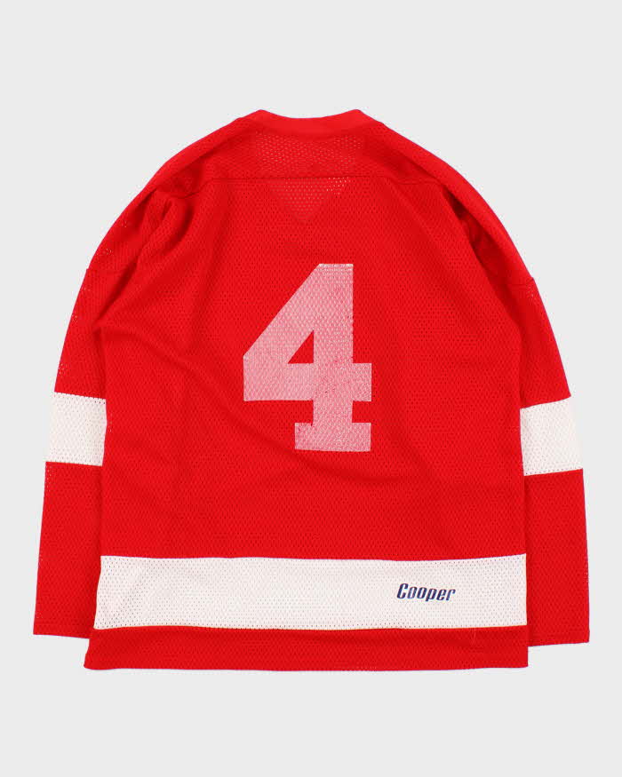 Vintage 1980s Cooper 'Coca Cola' Canadian Amateur Ice Hockey Jersey - L