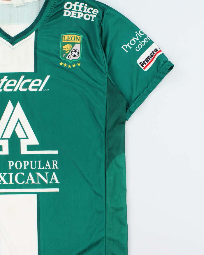 Vintage 2013-14 Club Leon Mexican League Home Football Jersey - L