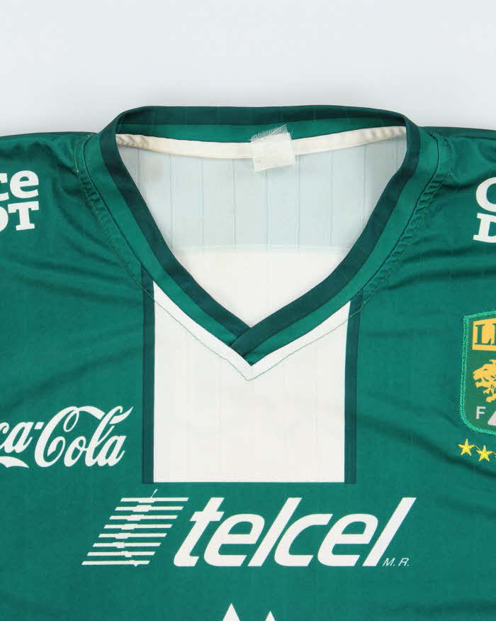 Vintage 2013-14 Club Leon Mexican League Home Football Jersey - L
