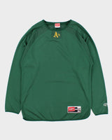 Vintage Y2K 00s Rawlings Oakland A's Thermal Long Sleeve Baseball Jersey - S
