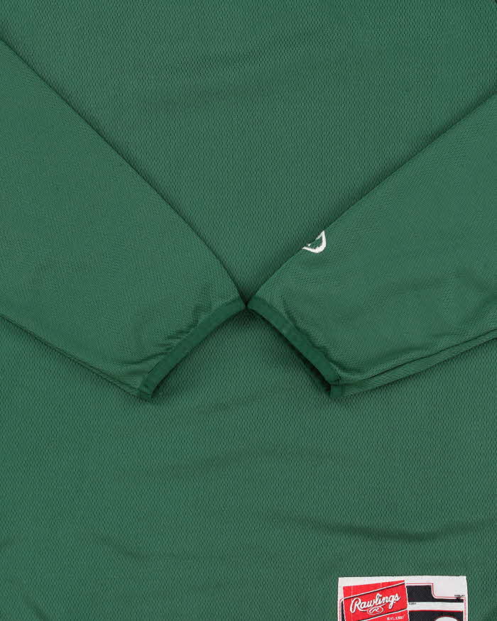 Vintage Y2K 00s Rawlings Oakland A's Thermal Long Sleeve Baseball Jersey - S