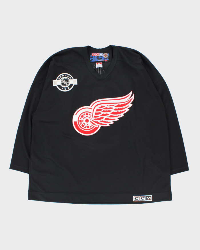 Vintage Y2K 00s CCM Detroit Red Wings 'The Joker' Center Ice NHL Air Knit Fan Jersey - XXL