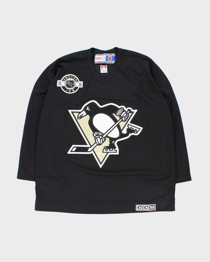 Vintage 2004 CCM Pittsburgh Penguins Center Ice NHL Air Knit Training Jersey - L