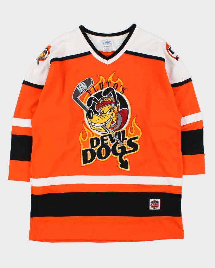 Vintage Y2K 00s Disney Pluto's Devil Dogs Ice Hockey Jersey - M