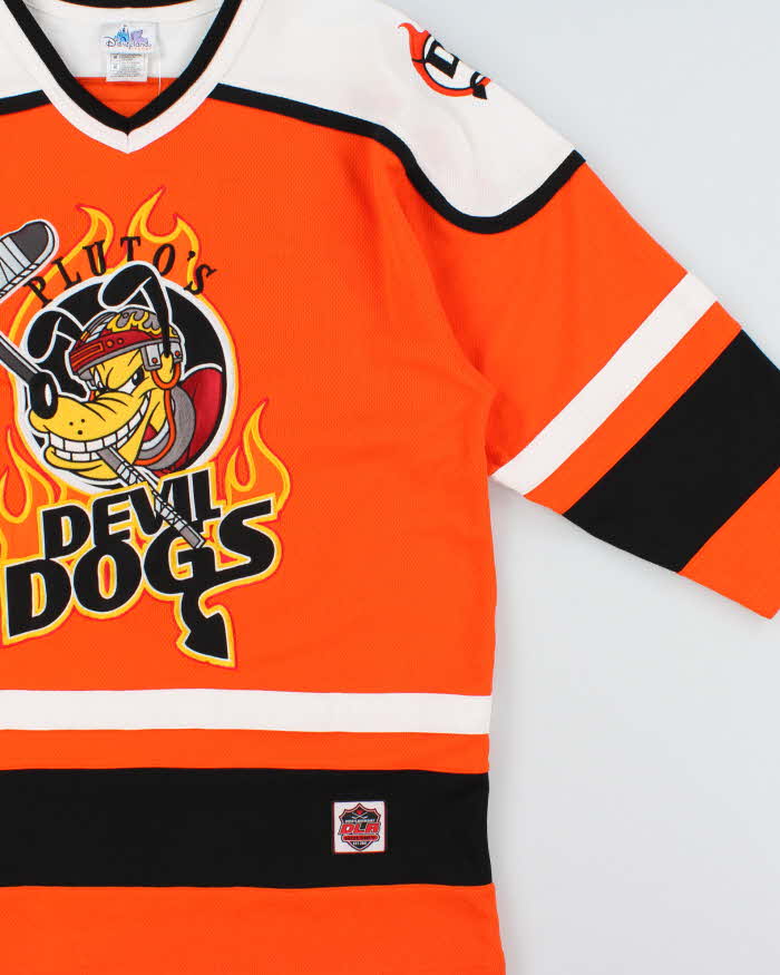 Vintage Y2K 00s Disney Pluto's Devil Dogs Ice Hockey Jersey - M