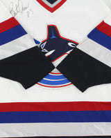 DS Vintage 1998 CCM Vancouver Canucks Signed Martin Gelinas NHL Home Air Knit Jersey - L