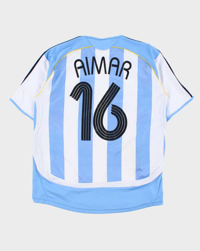 Vintage 2006 Argentina Pablo Aimar Home Football Jersey - L