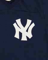 Vintage 1980s New York Yankees Roman Sport Made In USA Mesh V-Neck Jersey - L