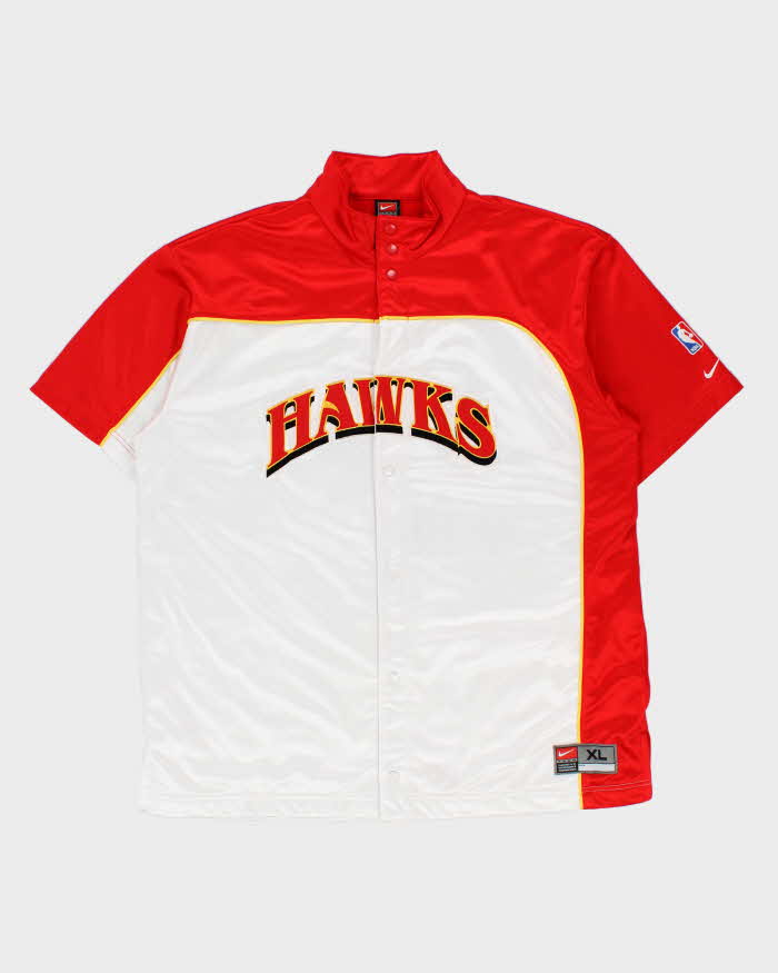 Vintage 2003 Y2K Nike Team Atlanta Hawks Shootaround Warm Up NBA Jersey - XL