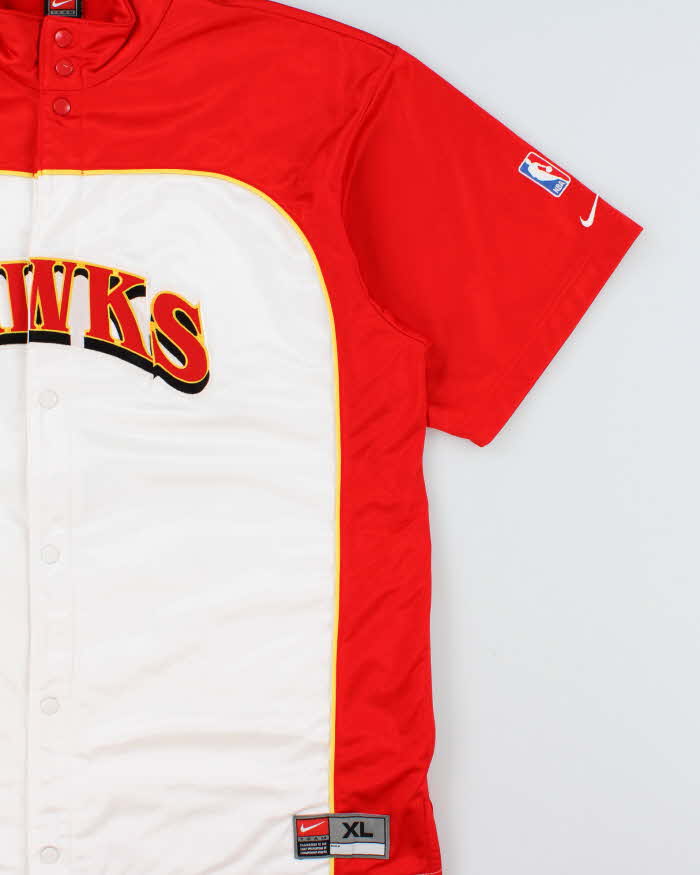 Vintage 2003 Y2K Nike Team Atlanta Hawks Shootaround Warm Up NBA Jersey - XL
