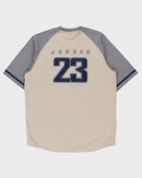 Vintage 2002 Y2K Nike Air Jordan Heavyweight Twill Short Sleeve Baseball Jersey - XXL
