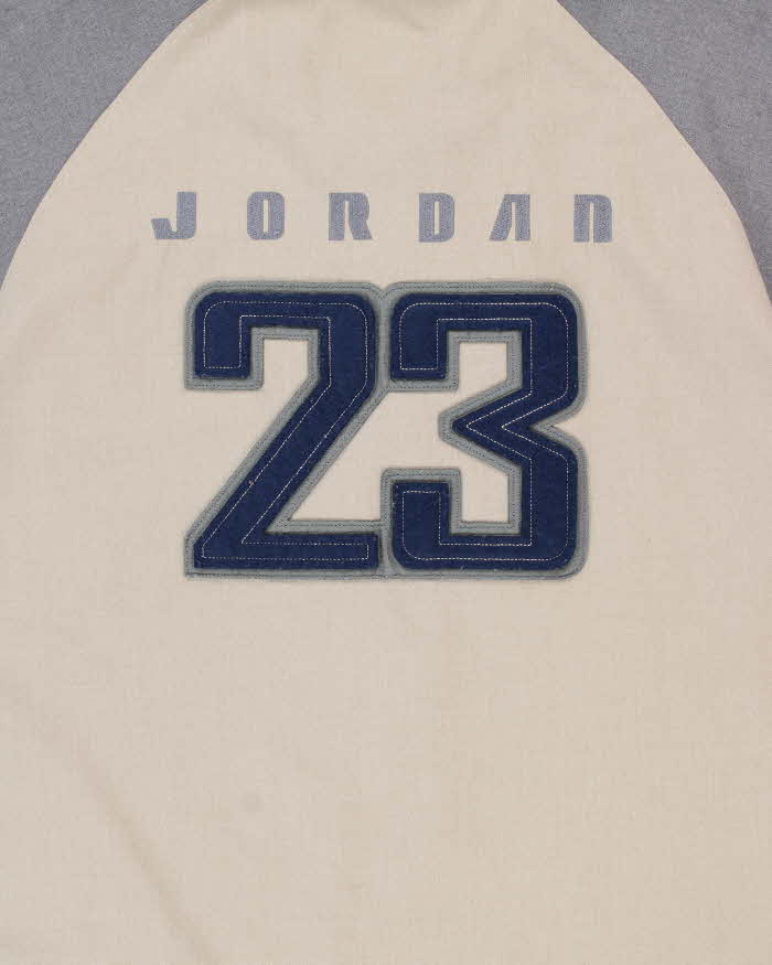 Vintage 2002 Y2K Nike Air Jordan Heavyweight Twill Short Sleeve Baseball Jersey - XXL