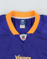 Vintage 2009-10 Reebok Equipment On Field Minnesota Vikings Favre #4 NFL Home Jersey - M
