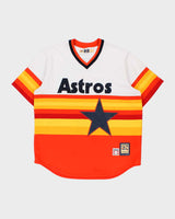 Vintage Majestic Houston Astro's 1980s Nolan Ryan Cooperstown Collection Made In USA Hall Of Fame Baseball Jersey - XL
