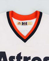 Vintage Majestic Houston Astro's 1980s Nolan Ryan Cooperstown Collection Made In USA Hall Of Fame Baseball Jersey - XL