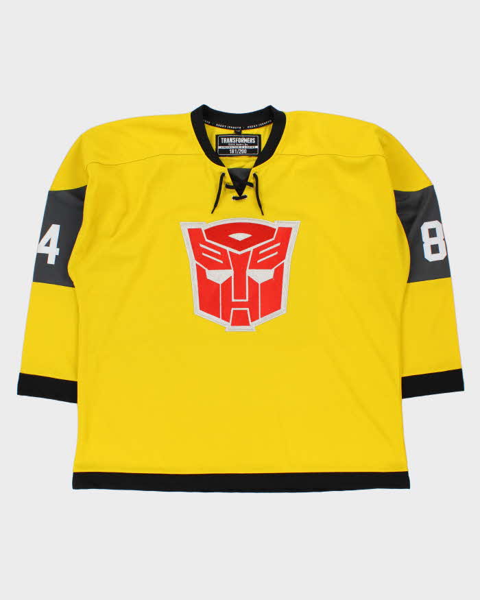 2018 Hasbro Inc. Collectors Series Geeky Jerseys Transformers BumbleBee 181/200 Limited Edition Ice Hockey Jersey - XXL