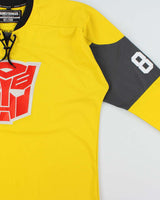 2018 Hasbro Inc. Collectors Series Geeky Jerseys Transformers BumbleBee 181/200 Limited Edition Ice Hockey Jersey - XXL