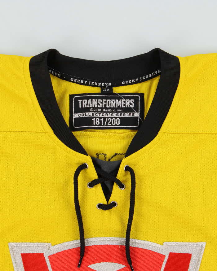 2018 Hasbro Inc. Collectors Series Geeky Jerseys Transformers BumbleBee 181/200 Limited Edition Ice Hockey Jersey - XXL