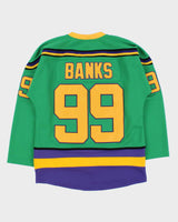 Vintage Headgear Classics Adam Banks Mighty Ducks 1992 Movie Throwbacks NHL Jersey - S