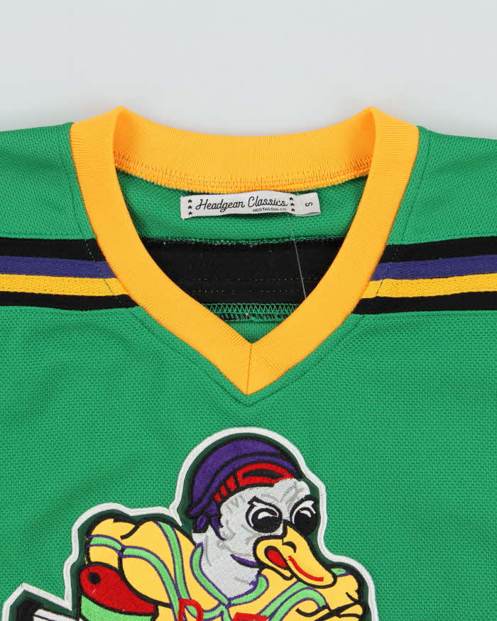 Vintage Headgear Classics Gordon Bombay Mighty Ducks 1992 Movie Throwbacks NHL Jersey - S