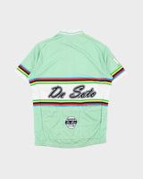 Vintage De Soto Ciclismo Made In USA Full-Zip Skin Cooler Triathlon Cycling Jersey - M