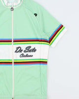 Vintage De Soto Ciclismo Made In USA Full-Zip Skin Cooler Triathlon Cycling Jersey - M