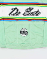 Vintage De Soto Ciclismo Made In USA Full-Zip Skin Cooler Triathlon Cycling Jersey - M