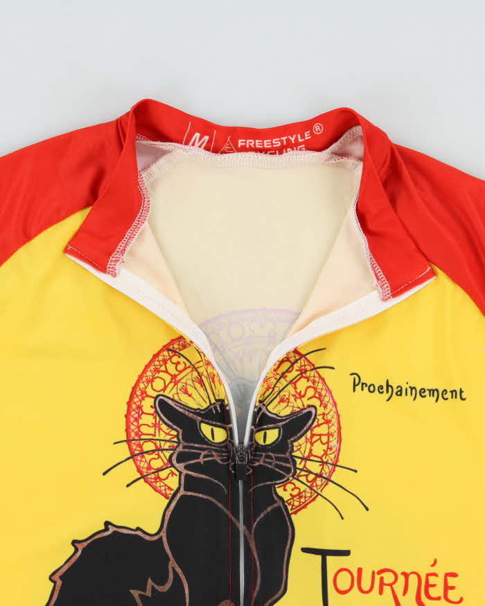 Vintage Freestyle Cycling Tournee Du Chat Noir Full-Zip Cycling Jersey - M